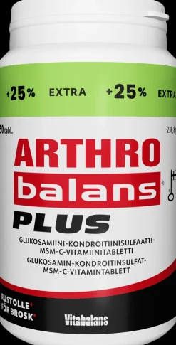 Arthrobalans® Plus 150 tabl., glukosamiini-kondroitiinisulfaatti-MSM-C-vitamiinitabletti, Vitabalans