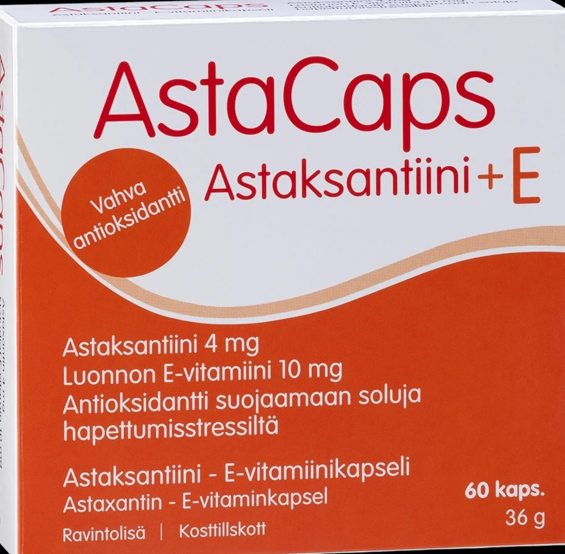 AstaCaps astaksantiini-E-vitamiinikapseli 60 kaps