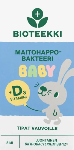 Bioteekki Maitohappobakteeri Baby + D3 Tipat 8 ml