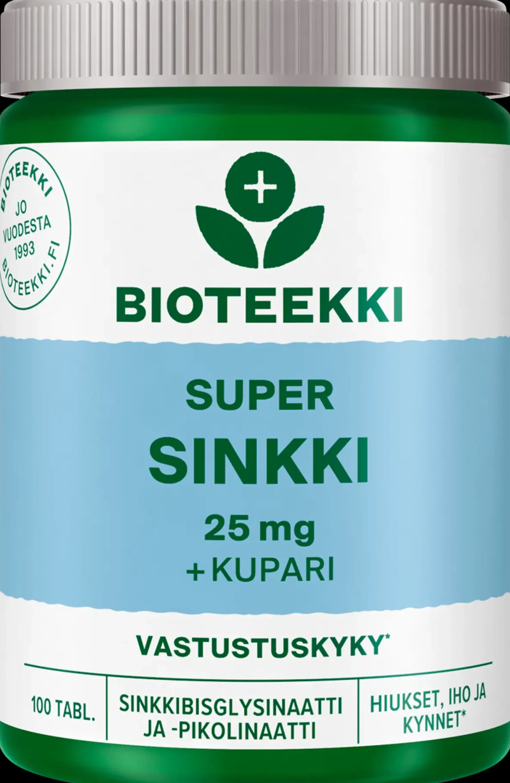 Bioteekki Super Sinkki ravintolisä 100 tabl.