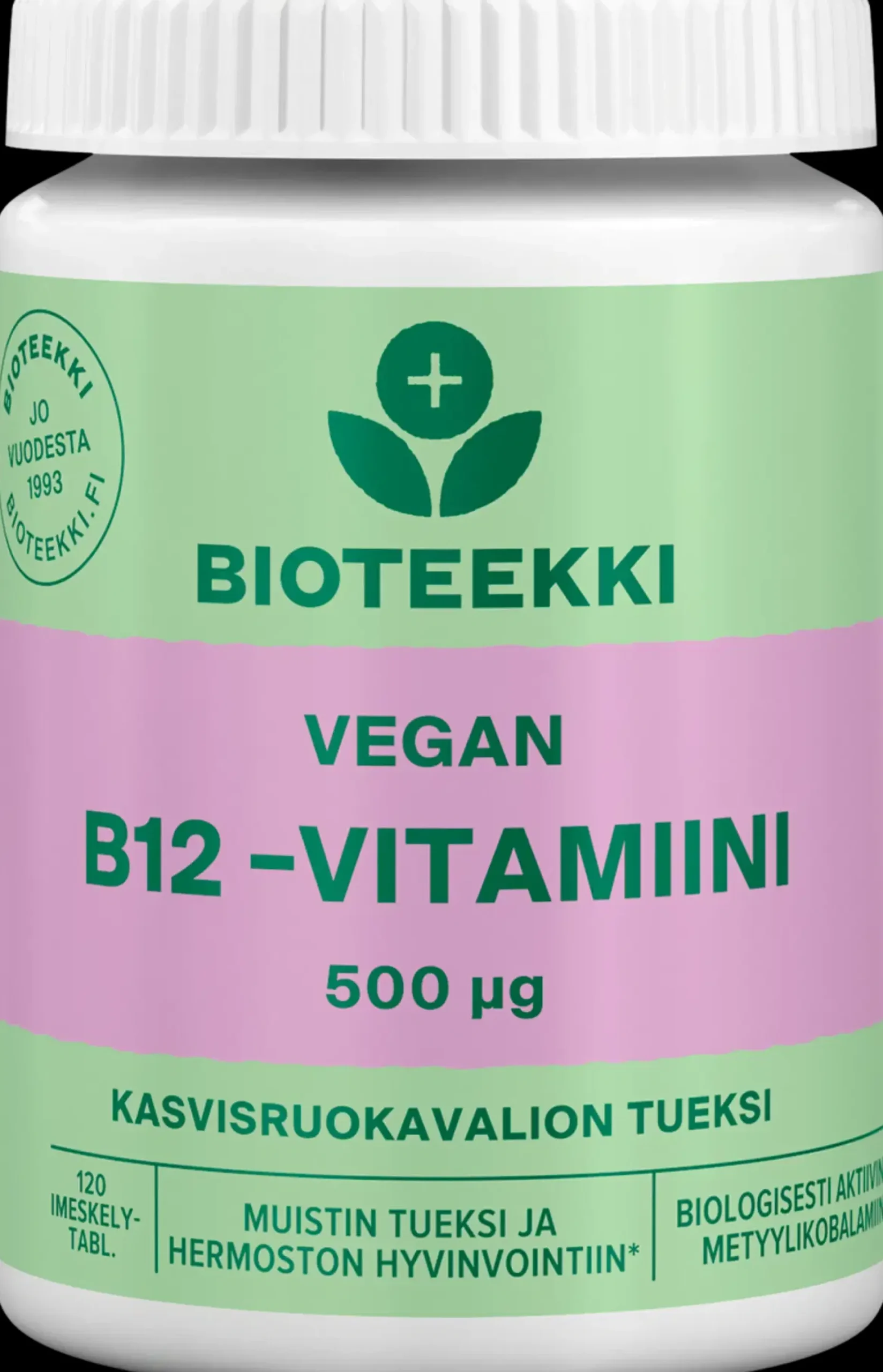 Bioteekki Vegan B12-vitamiini 120 tabl.