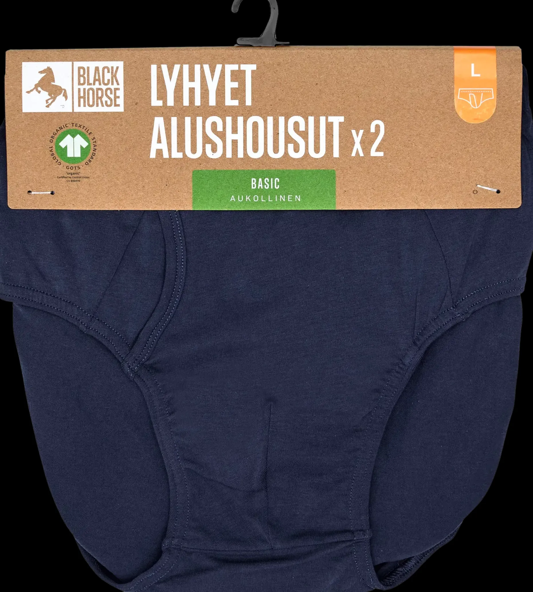 Black Horse miesten lyhyet alushousut Basic aukollinen 2-pack