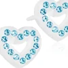 Blomdahl Brilliance Heart Hollow Aquamarine korvakorut 10mm