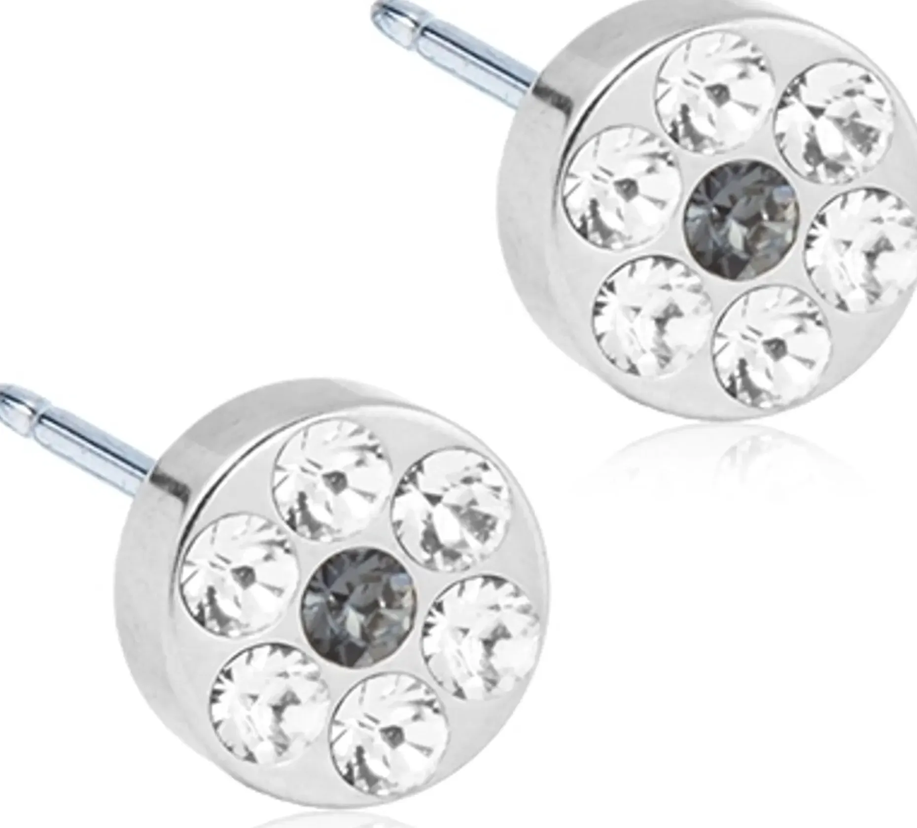 Blomdahl Brilliance Plenary Crystal/Black Diamond korvakorut 5mm