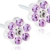 Blomdahl Daisy Violet/Crystal korvakorut 5 mm