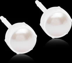 Blomdahl MP Bezel Pearl 6 mm, White korvakorut