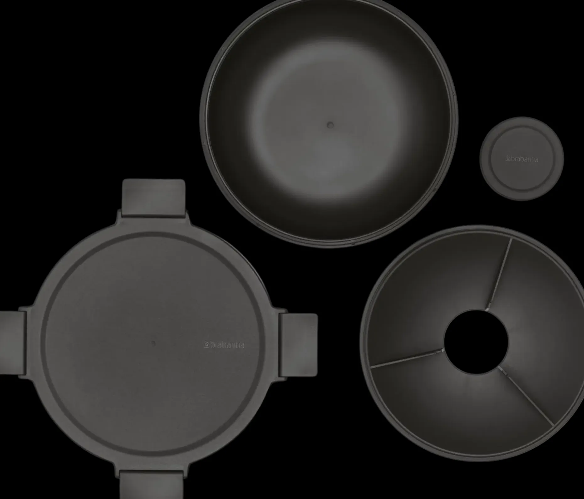 Brabantia Make & Take salaattikulho 1,3 l dark grey