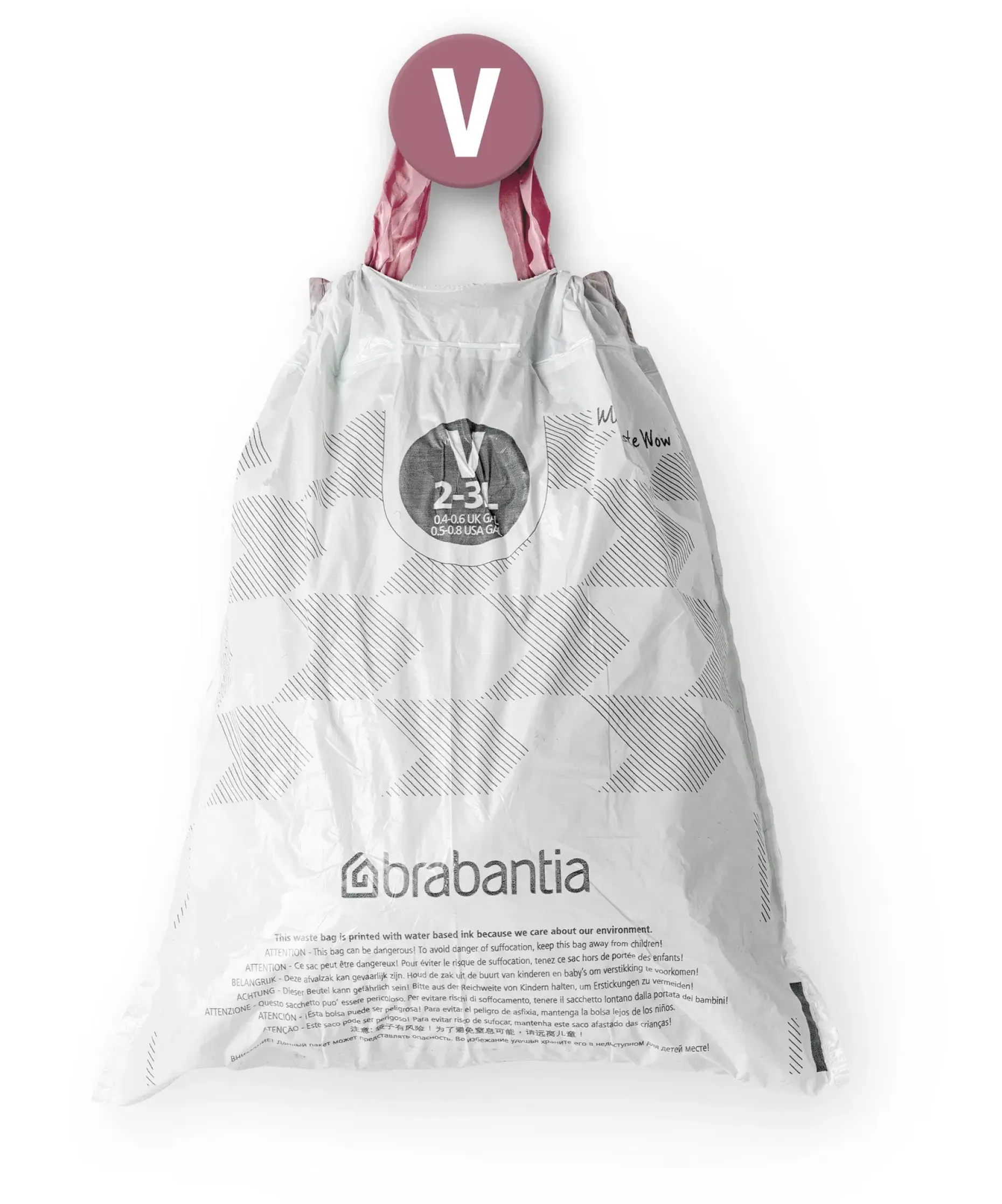 Brabantia PerfectFit roskapussit V 3L 20pss white