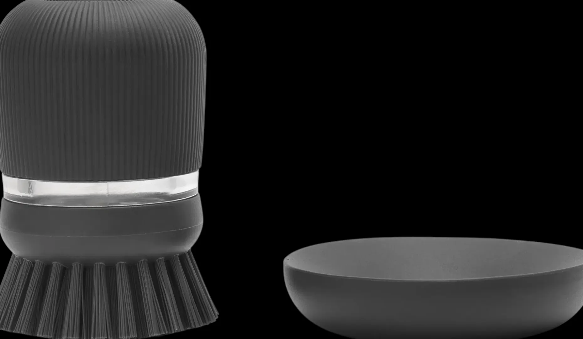 Brabantia Saippuaa annosteleva tiskiharja dark grey