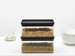Brabantia Tasty+ pinottava säilytyspurkki 1,5L dark grey