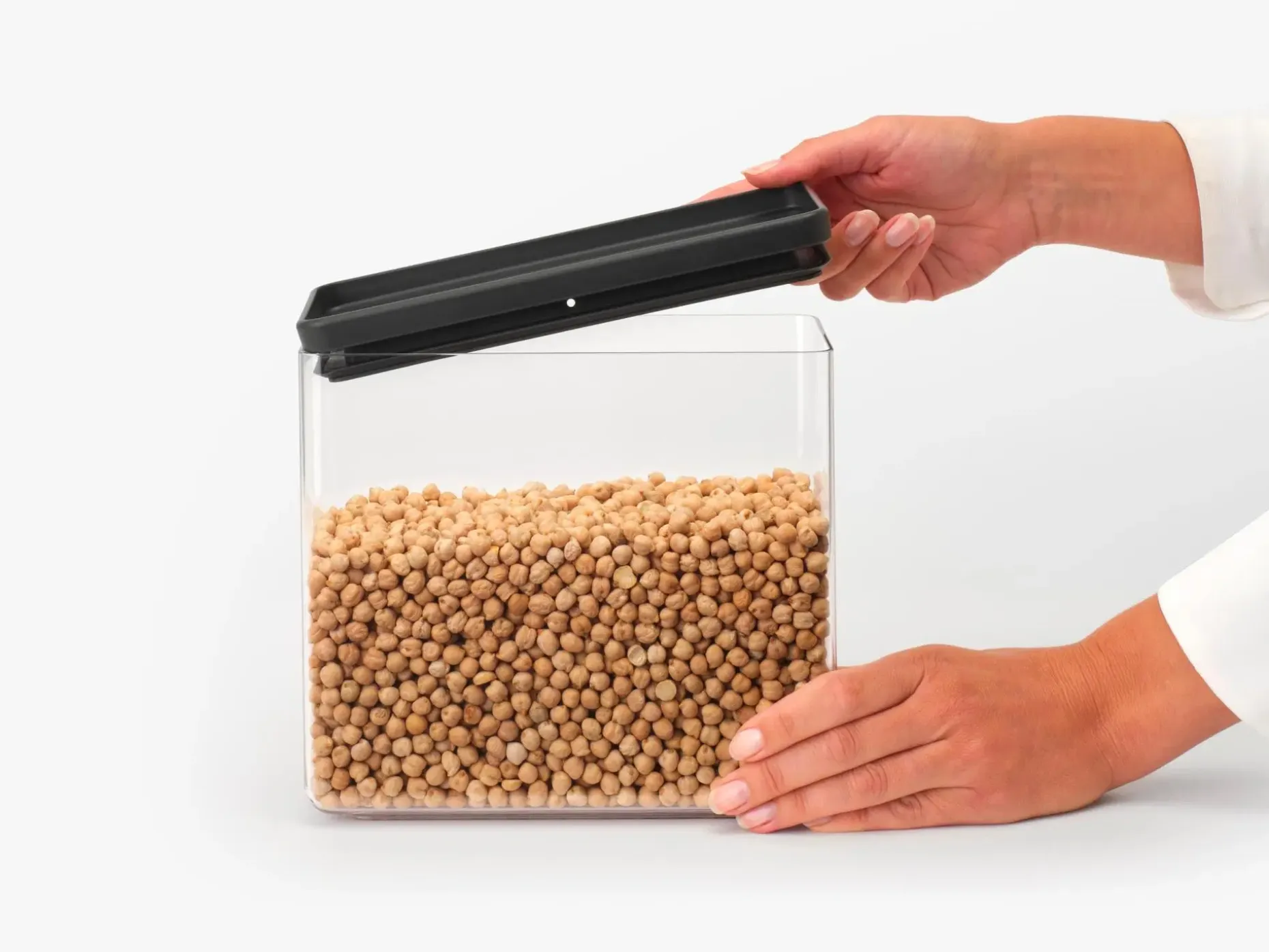 Brabantia Tasty+ pinottava säilytyspurkki 3,5L dark grey