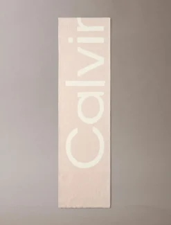 Calvin Klein Bold logo 2-tone wool huivi