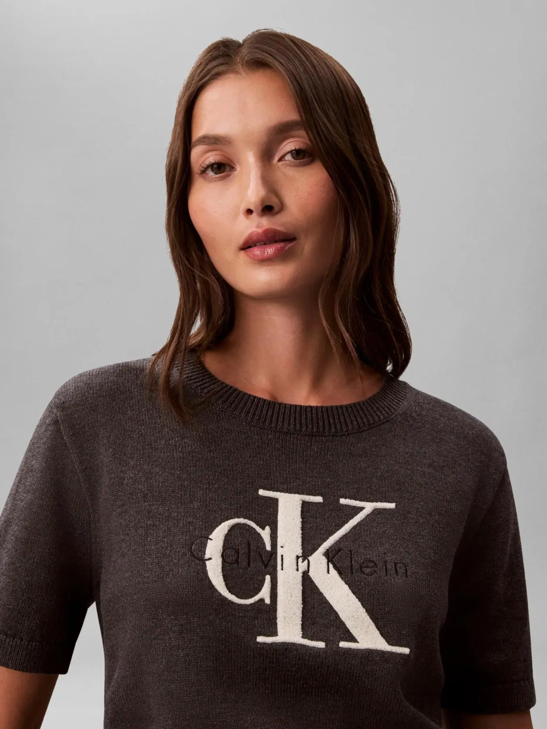 Calvin Klein Jeans Chunky cotton graphic neule
