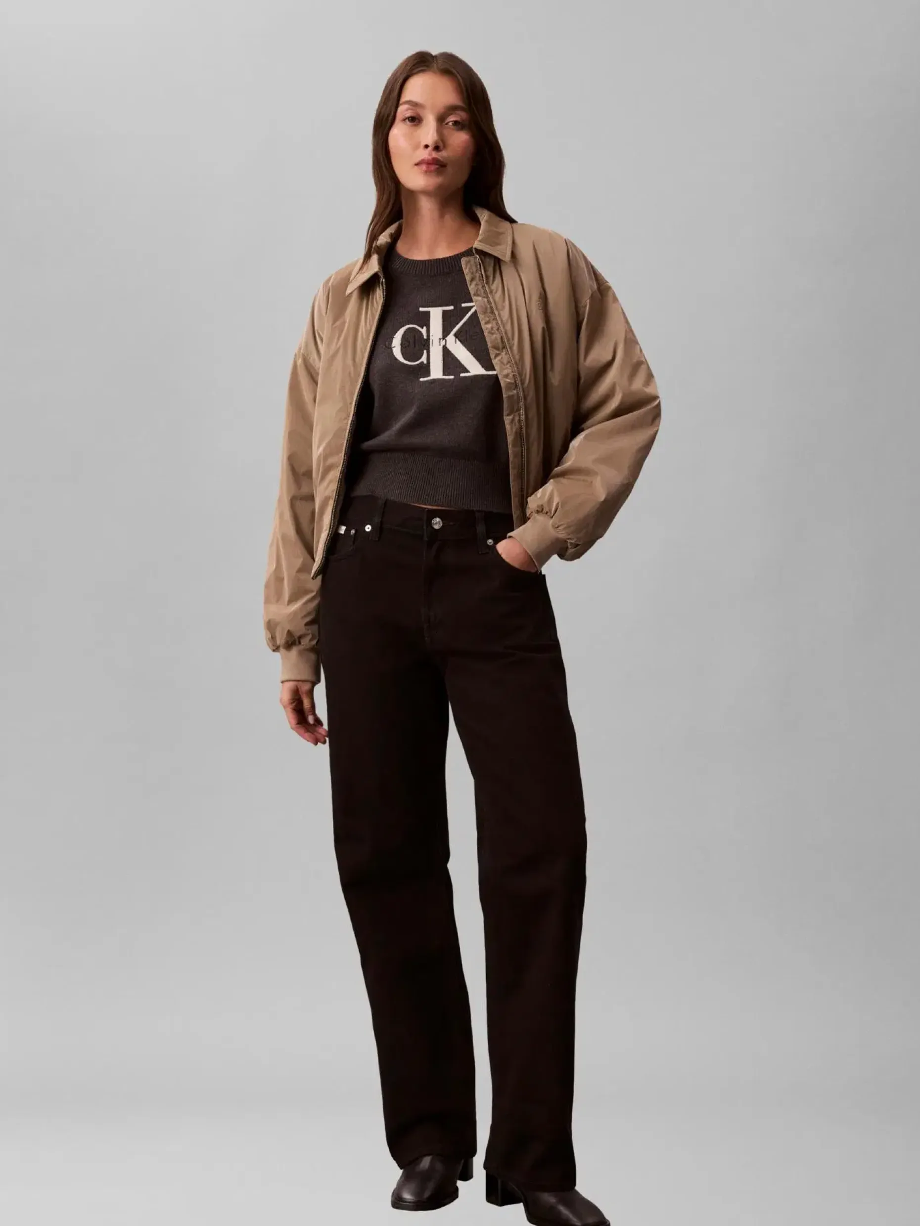 Calvin Klein Jeans Chunky cotton graphic neule