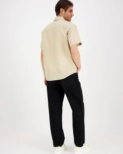Calvin Klein Jeans Linen cotton s/s shirt kauluspaita