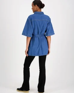 Calvin Klein Jeans Linen Boxy Belted paitamekko