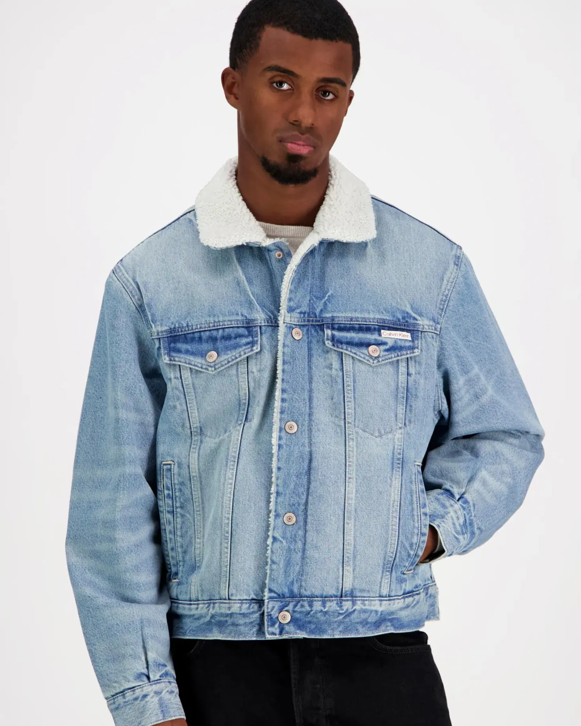 Calvin Klein Jeans 90s sherpa trucker tinted thundr farkkutakki