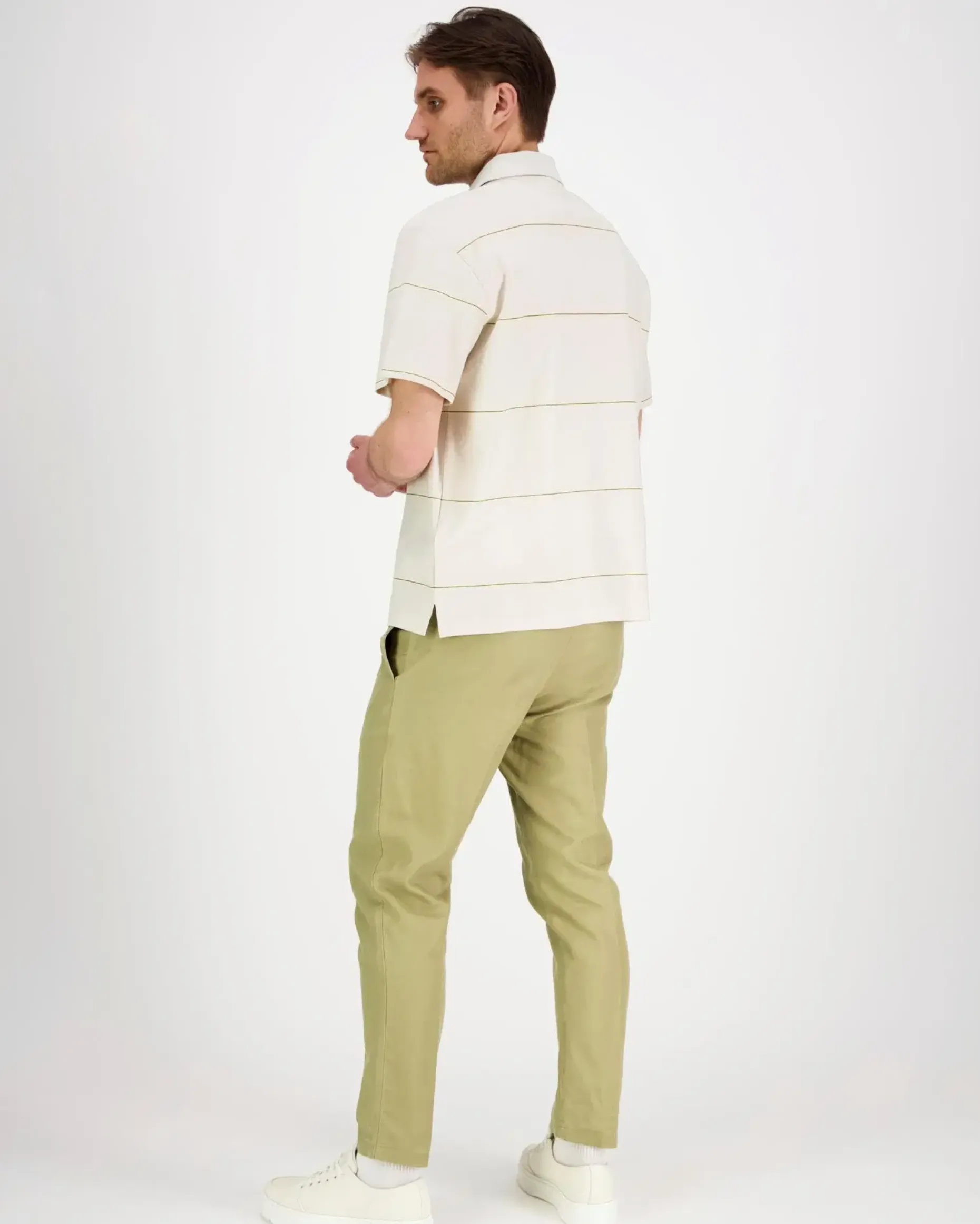 Calvin Klein Jeans Ss cross grain stripe easypolo pikee
