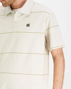 Calvin Klein Jeans Ss cross grain stripe easypolo pikee