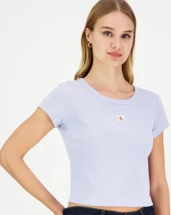 Calvin Klein Jeans Woven label 2x2 baby rib t-paita