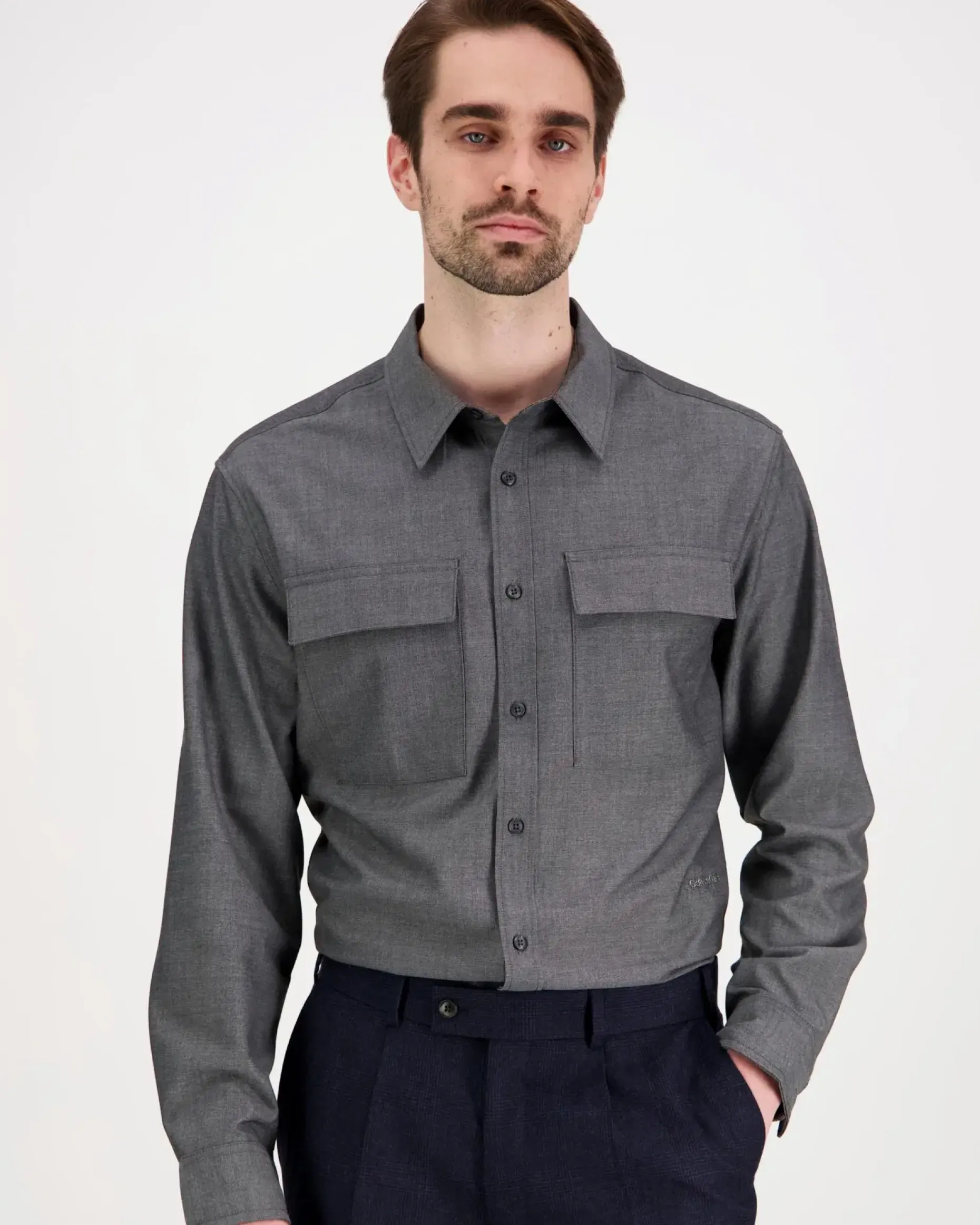 Calvin Klein Ls melange pv easy shirt paitatakki