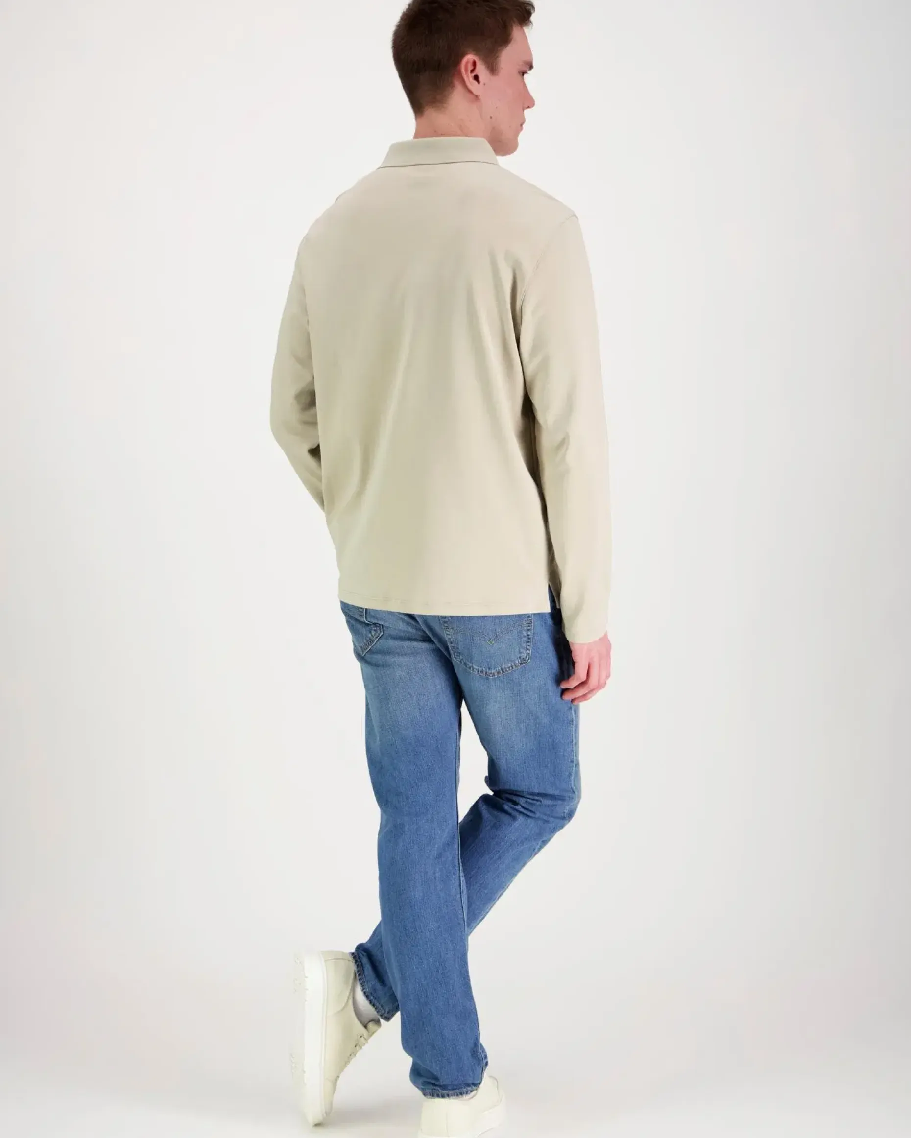 Calvin Klein Ls supima cotton solid polo pikee