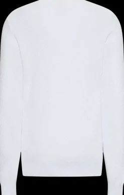 Calvin Klein Ls textured cotton crewnk sweater neule