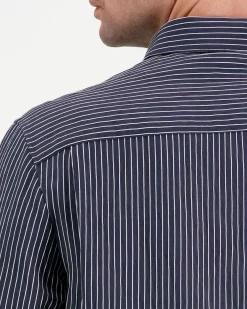 Calvin Klein Ls thin striped viscose easy kauluspaita