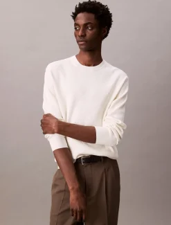 Calvin Klein Ls txtr cttn crwnk s neule