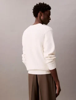 Calvin Klein Ls txtr cttn crwnk s neule