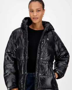 Calvin Klein Shine pitkä puffer takki