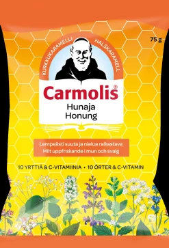 Carmolis hunajainen yrttikaramelli 75 g