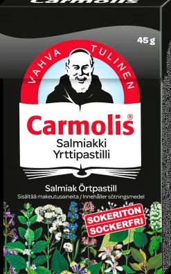 Carmolis Salmiakki yrttipastilli 45 g