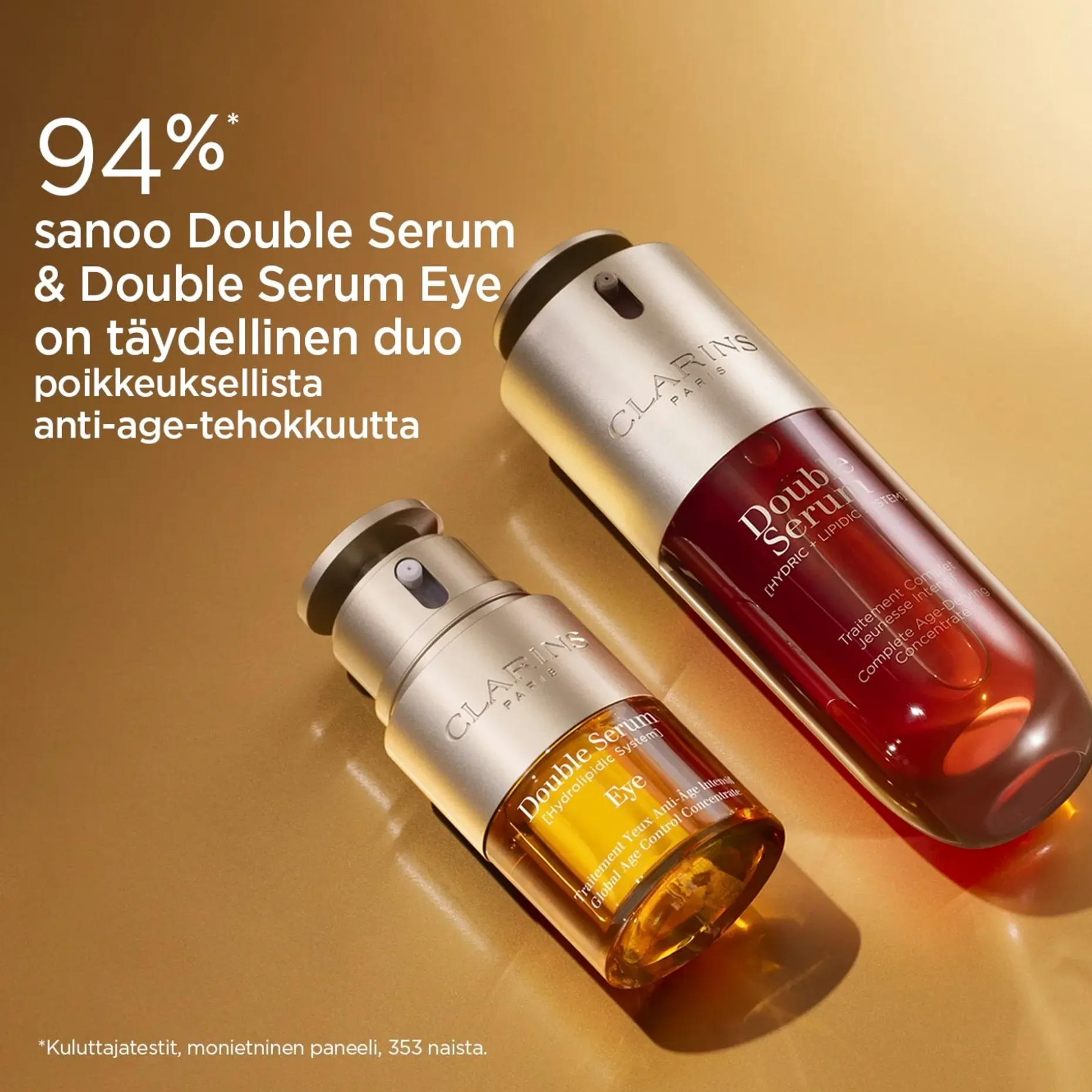 Clarins DOUBLE SERUM kaksiosainen seerumi 30 ml