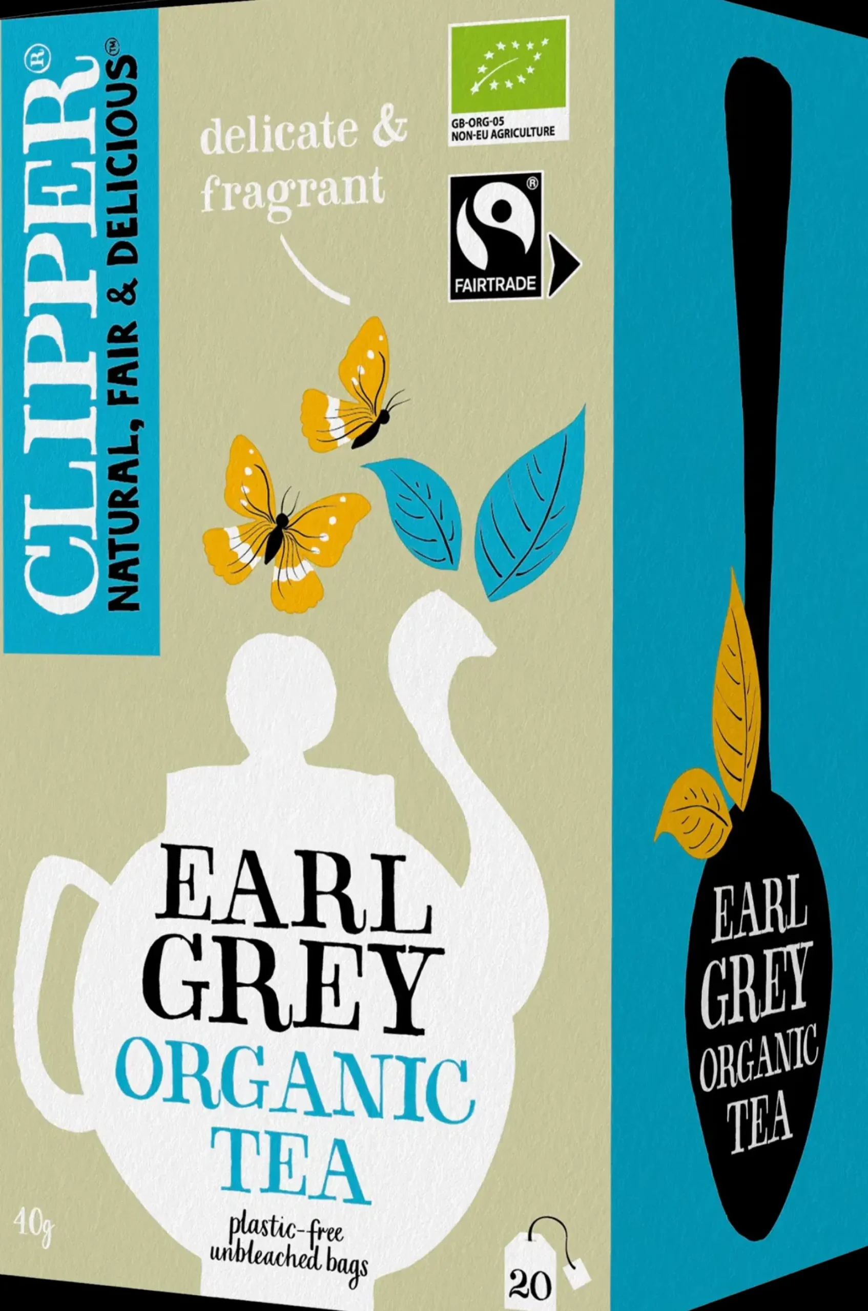 Clipper Luomu Earl Grey musta tee 40g / 20ps Reilu kauppa