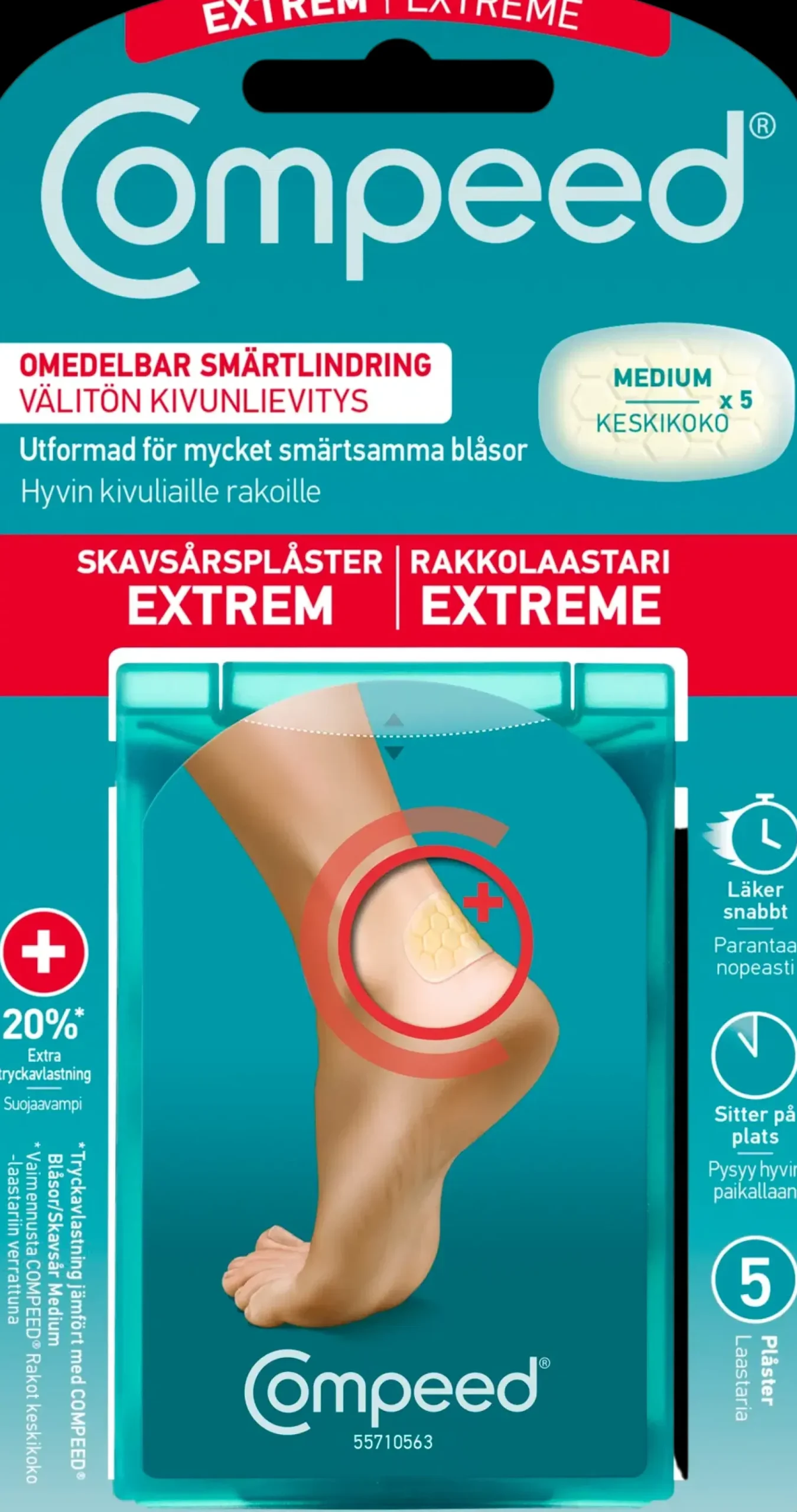 Compeed Extreme rakkolaastari medium 5kpl
