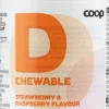 Coop D-vitamiini 10μg Mansikka-Vadelma 120 purutablettia