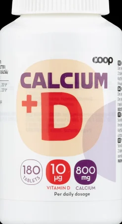 Coop Kalsium 800mg + D 180 tablettia