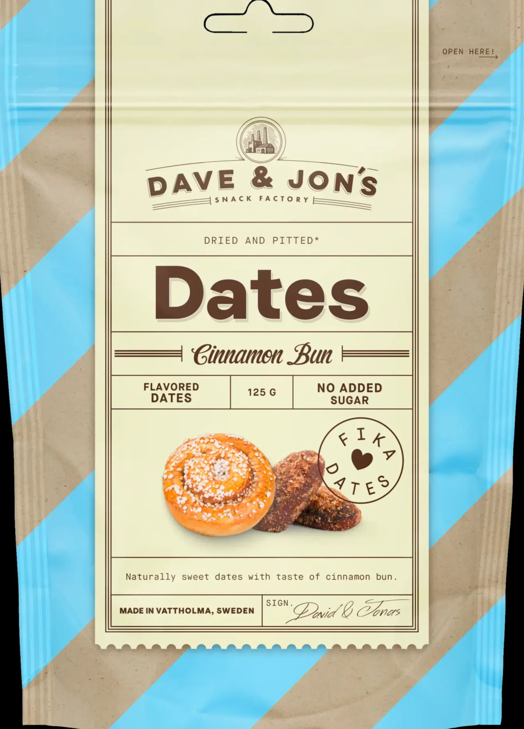 Dave&Jons taatelit kanelipulla 125 g