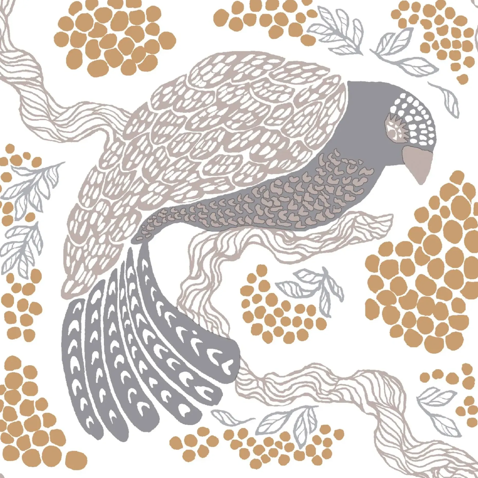 DESIGNS FOR DUNI Vallila lautasliina Viserrys Beige 33 x 33cm 3-krs 20 kpl
