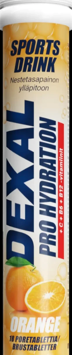 Dexal Pro Hydration appelsiini+C+B6+B12 poretabletti 18kpl ravintolisä