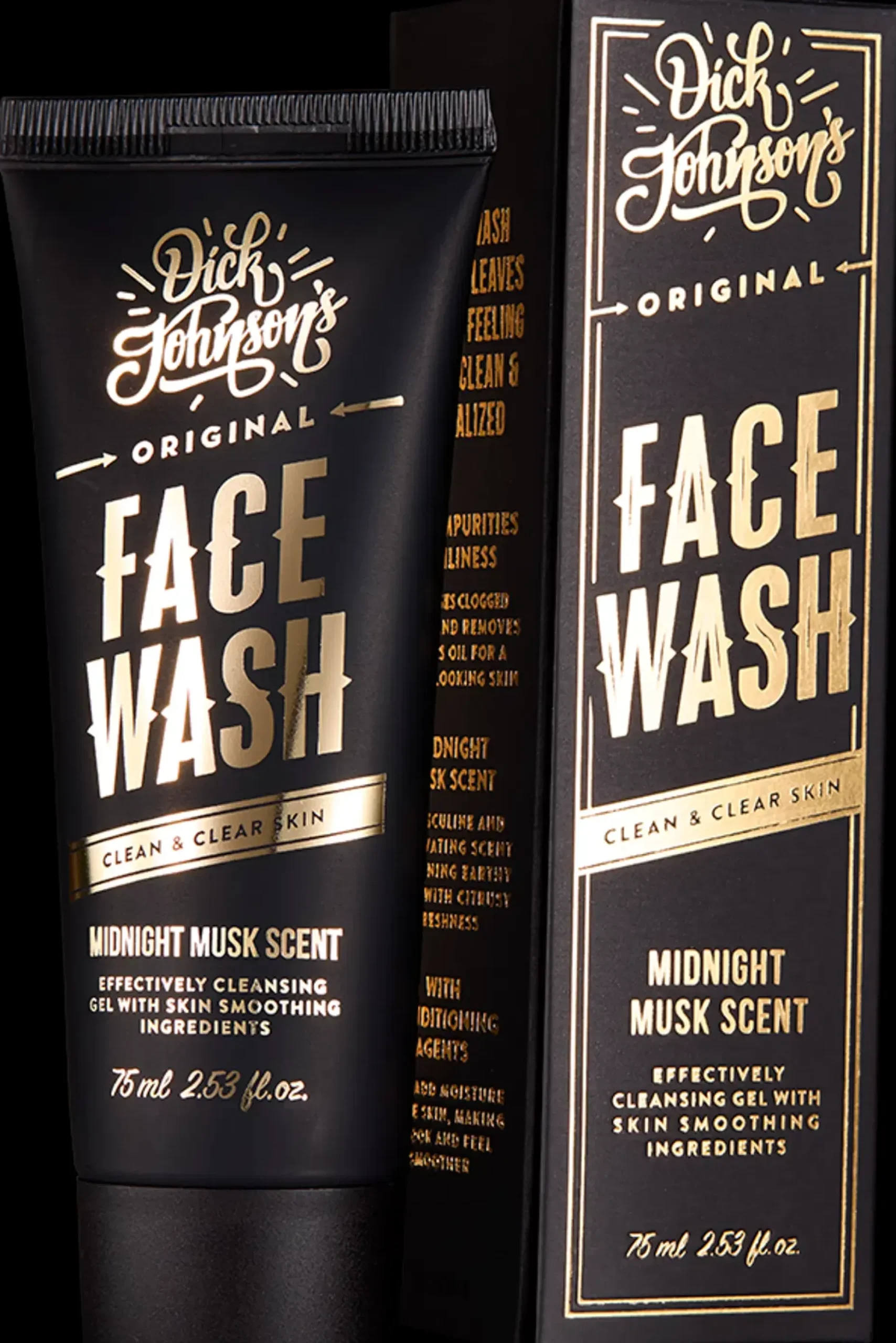 Dick Johnson Face Wash Midnight Musk kasvojen puhdistusgeeli 75 ml