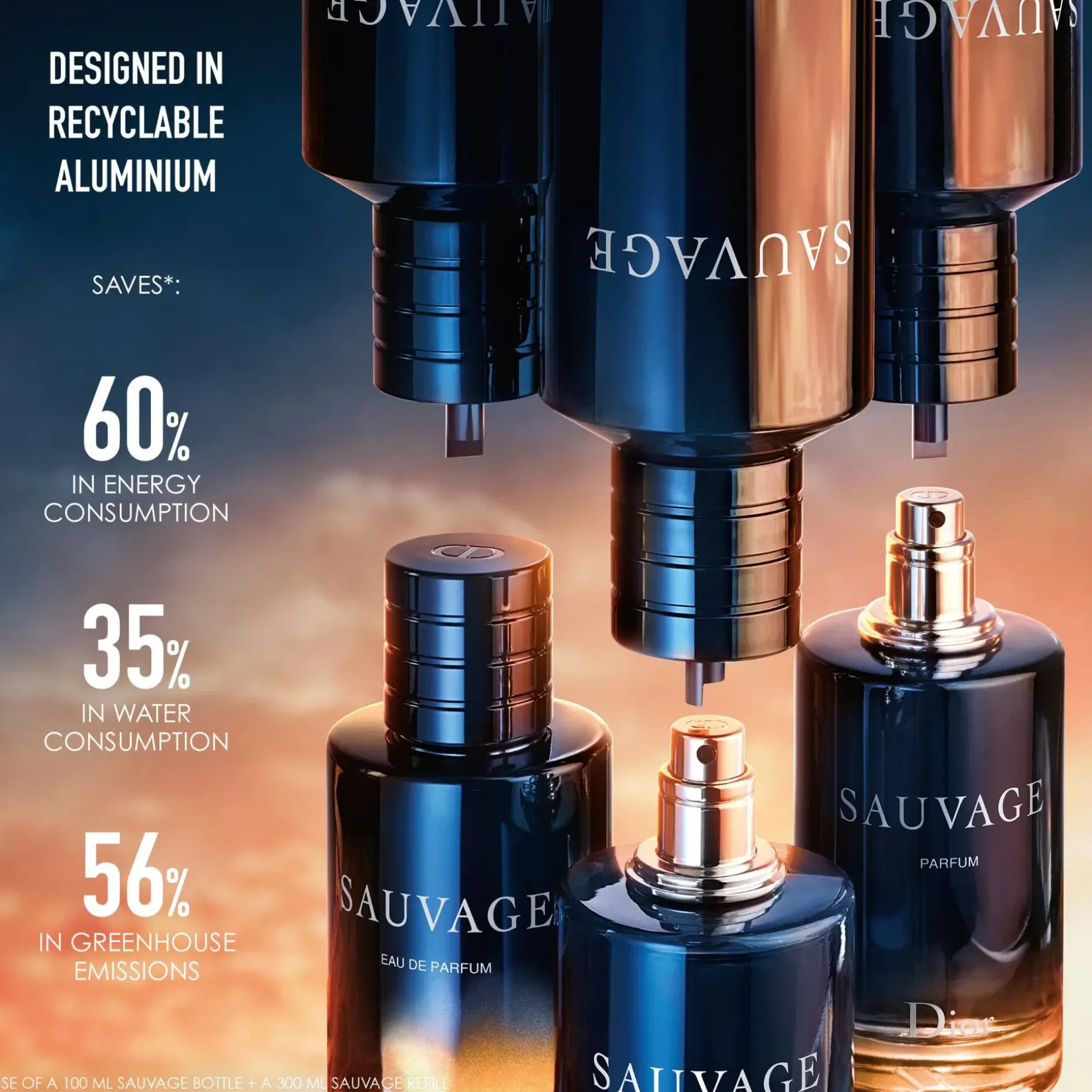 DIOR Sauvage Parfum Refill täyttöpakkaus 300 ml