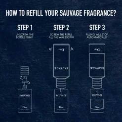DIOR Sauvage Parfum Refill täyttöpakkaus 300 ml