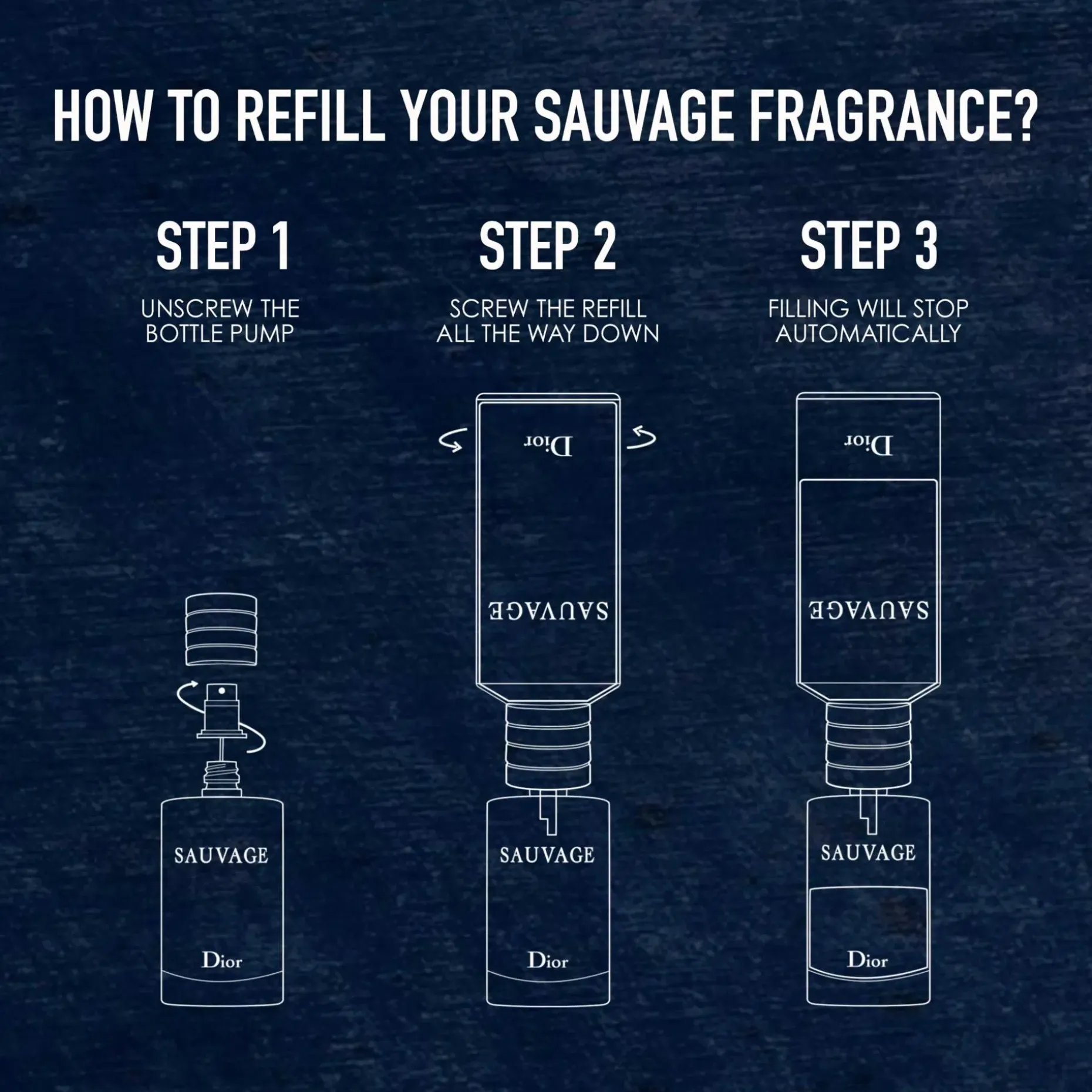 DIOR Sauvage Parfum Refill täyttöpakkaus 300 ml