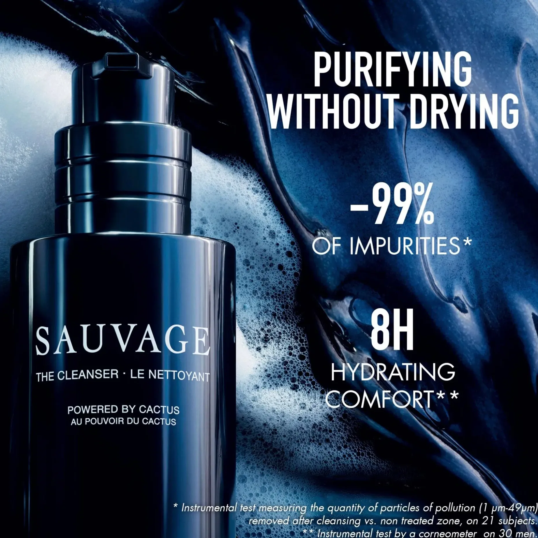 DIOR Sauvage The Cleanser Powered by Cactus kasvojenpuhdistusaine 125 ml
