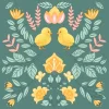 DUNI Tissue-lautasliina 24 x 24 cm Ornament Easter 3-krs, 20 kpl