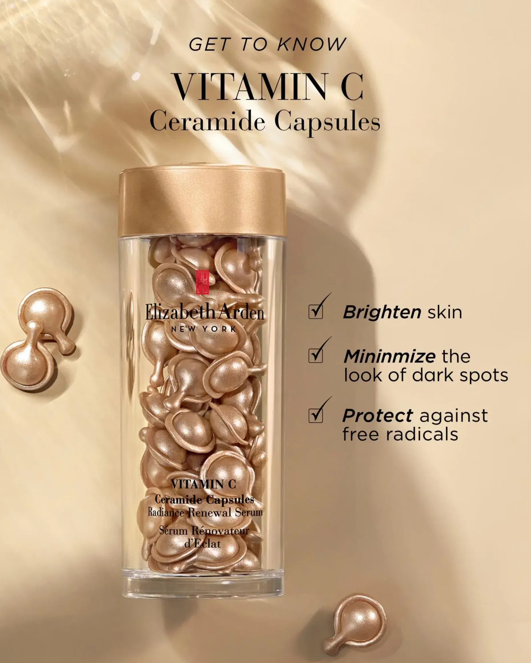 Elizabeth Arden Renewal Serum Vitamin C Ceramide Capsules C-vitamiini kapselit 60 kpl