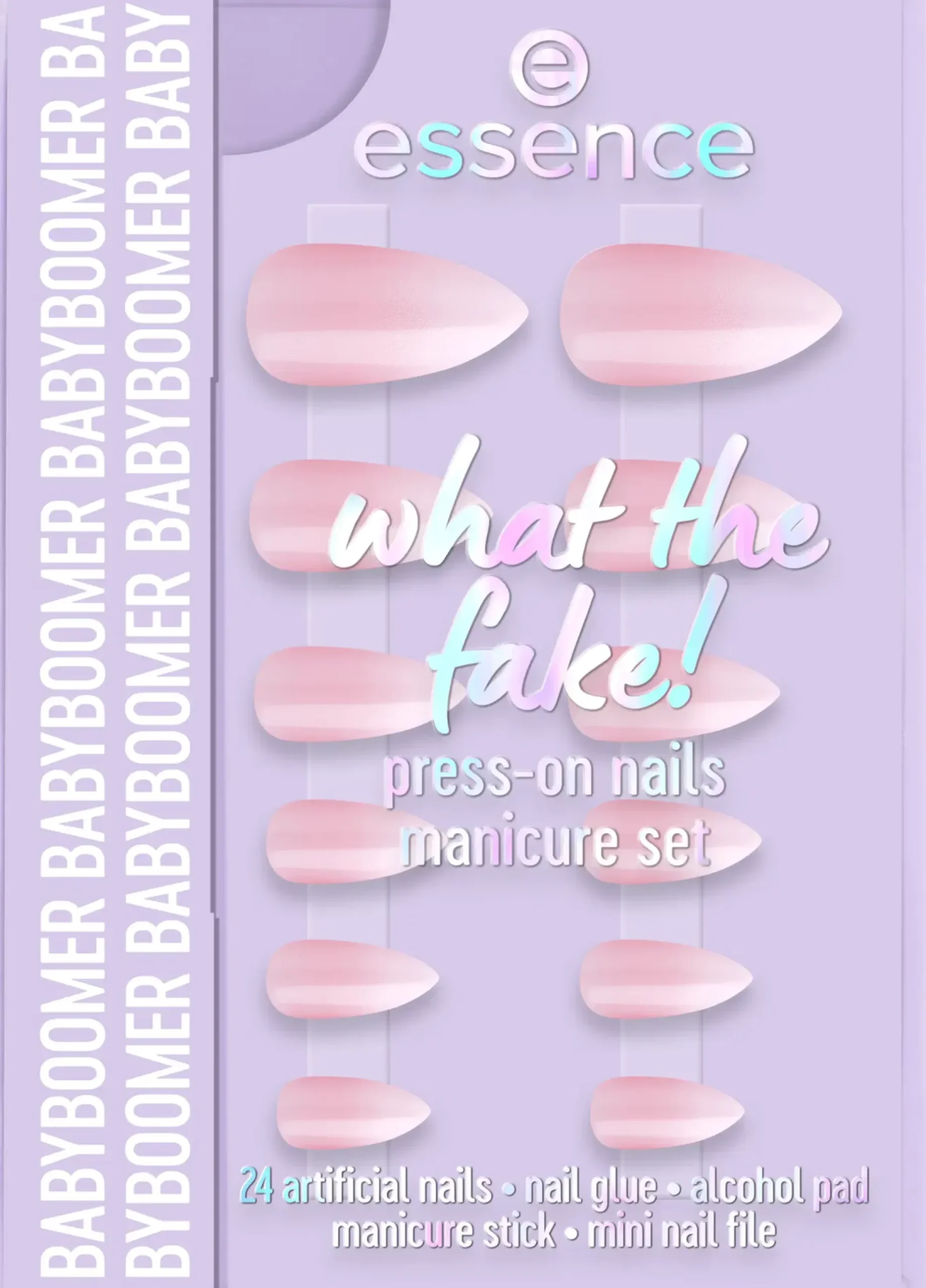 essence what the fake! PRESS-ON NAILS manicure set 03 BABYBOOMER 28 st