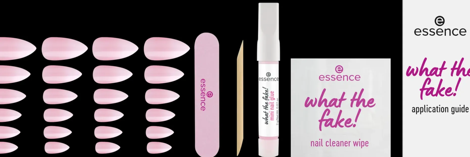 essence what the fake! PRESS-ON NAILS manicure set 03 BABYBOOMER 28 st